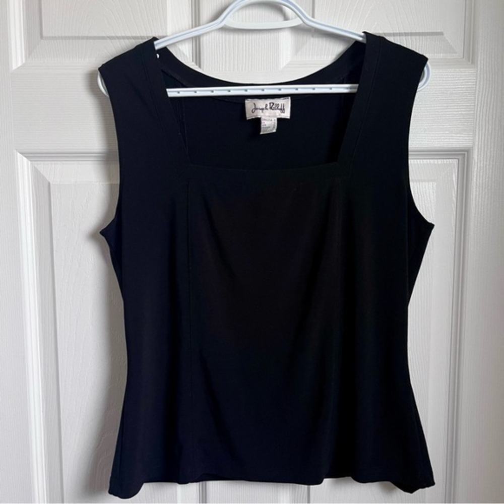 Joseph Ribkoff Camisole Top Bustier square neck black Women 12 Large sleeveless